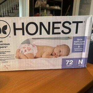 unopened box of Honest Company Clean Conscious Diapers (Newborn, 72‑Count)